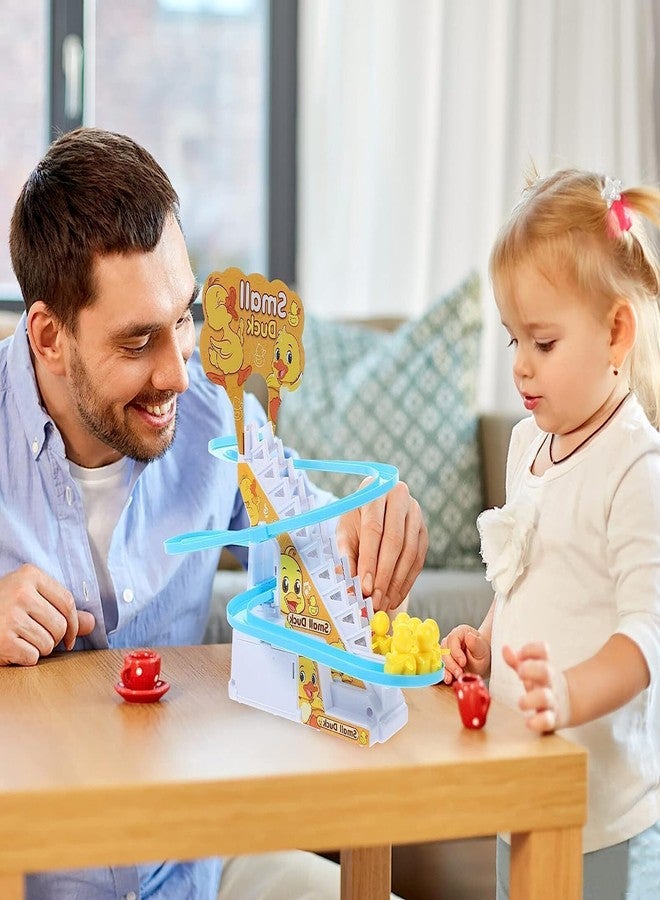 PARSPAR Duck Stair Climbing Toy | Small Ducks Stair Climbing Toys for Kids | Automatic Stair-Climbing Race Track with Lights & Music | Little Lovely Duck Slide Toy Escalator Toy_ 3 Ducks - Image 2